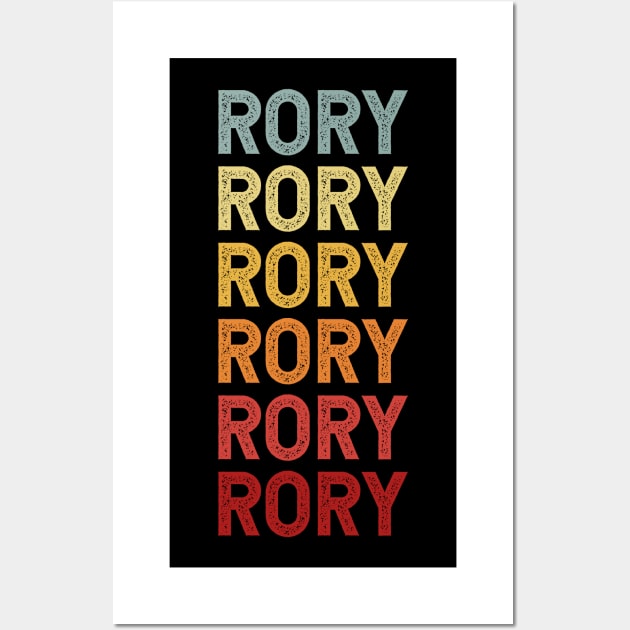 Rory Name Vintage Retro Gift Named Rory Wall Art by CoolDesignsDz